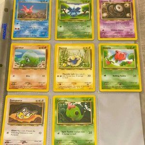 Pokémon Neo Discovery cards set of 8 including Uncommon Corsola card